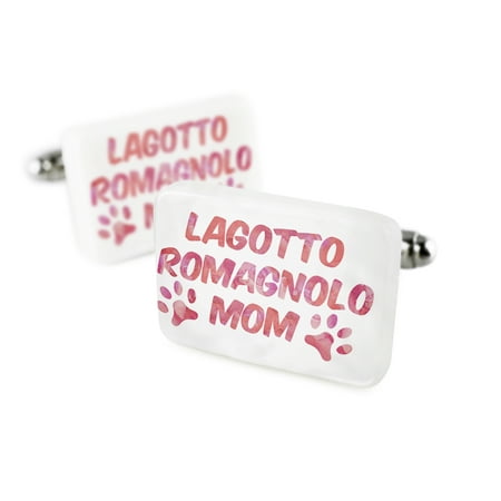 Cufflinks Dog & Cat Mom Lagotto Romagnolo Porcelain Ceramic NEONBLOND