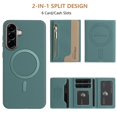 thumbnail image 4 of Decase Removable 2-in-1 Magnetic Wallet Case Compatible with Samsung Galaxy A26 5G,PU Leather Flip Cover with RFID Blocking,6 Card & Cash Slots,Shockproof Anti-Scratch PC+TPU Back Cover,Green, 4 of 12
