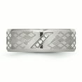 thumbnail image 4 of Chisel Stainless Steel Polished and Textured CZ Ring Size 10  Men, 4 of 7