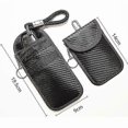 thumbnail image 4 of Protection Car Key, 2 Pieces Mini Car Key Protection Keyless Go Protective Cover Radio Key Shielding Key Case Leather Key Case Key Bag Radiation Prote, 4 of 5
