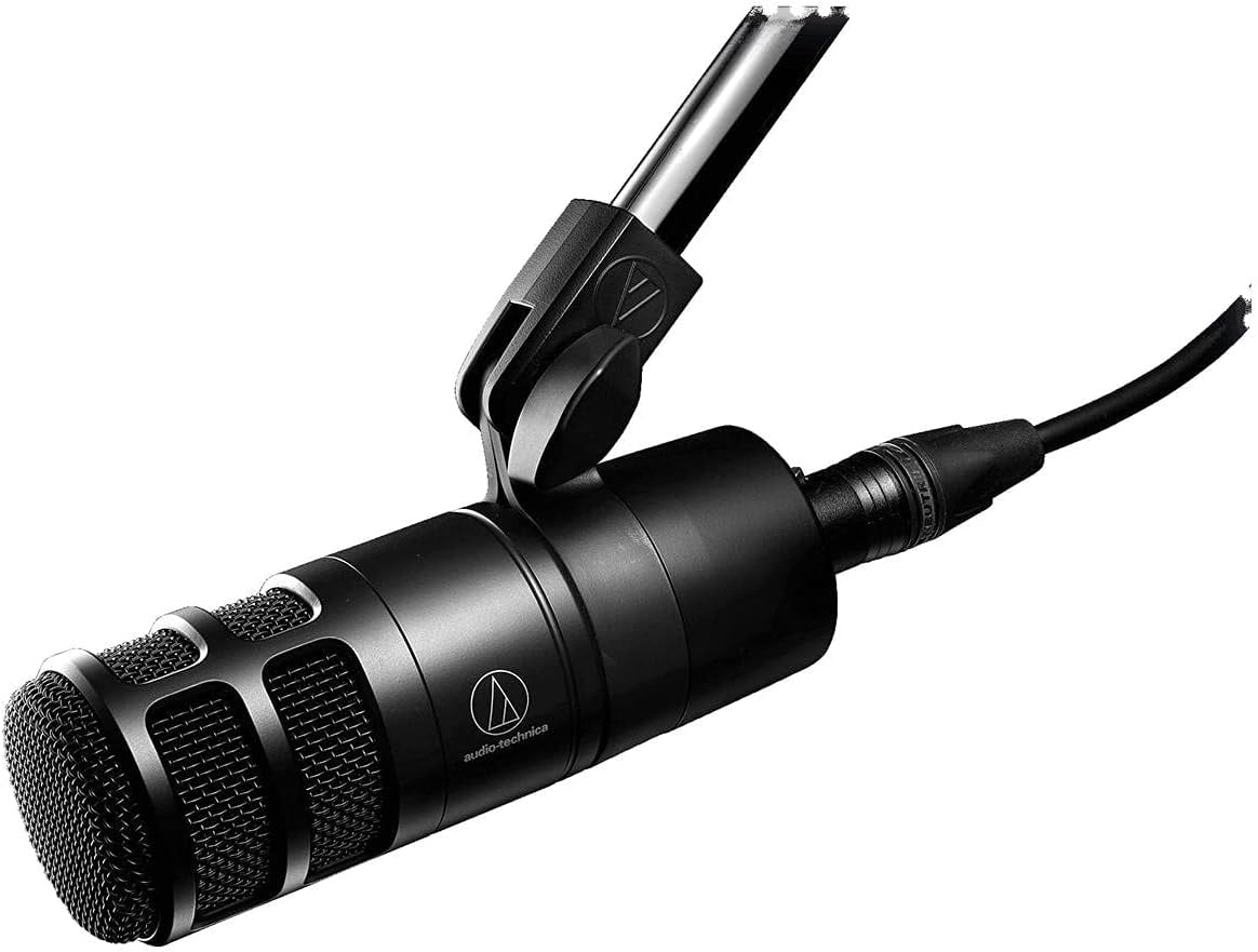 Audio-Technica AT2040 Hypercardioid Dynamic Podcast Microphone (at 2040), XLR,Black
