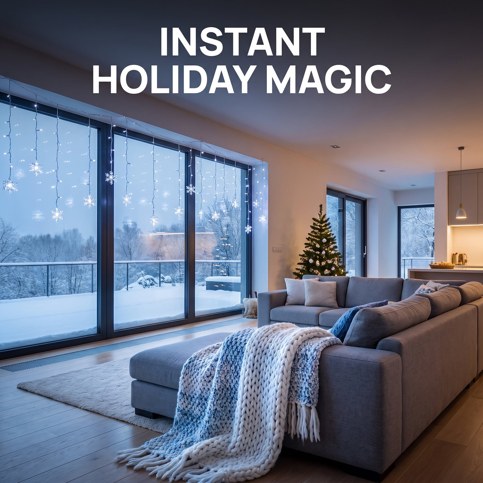 Unique Bargains 3D Snowflake Decor Lights for Indoor 3.5 ft White US Plug In Powers