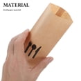 thumbnail image 3 of IFANLANDOR 100pcs Kraft Paper Utensil Sleeve Elegant Design for General Users at Parties, 3 of 6