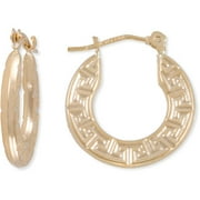 Brilliance Fine Jw 10k Yg Greek Key Hoop