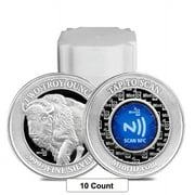 Lot of 10 - 2 oz MintID Buffalo Silver Round .999+ Fine (NFC Scan Authentication)