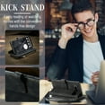 thumbnail image 6 of JTCASES for Google Pixel 8 Pro Wallet Case with Zipper Purse Card Holders Flip Stand Wrist Strap Magnetic Closure PU Leather Anti-scratch Support Wireless Charging Drop Resistant Shell, Black, 6 of 10