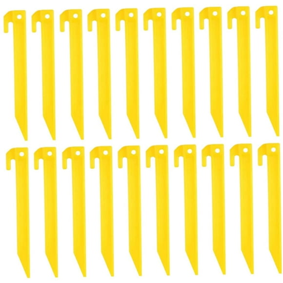 Inflatable Plastic Stakes, Plastic Stakes, Heavy Duty Camping Stakes, Replacement Garden Stakes For Christmas Home Decorations, 20Pcs