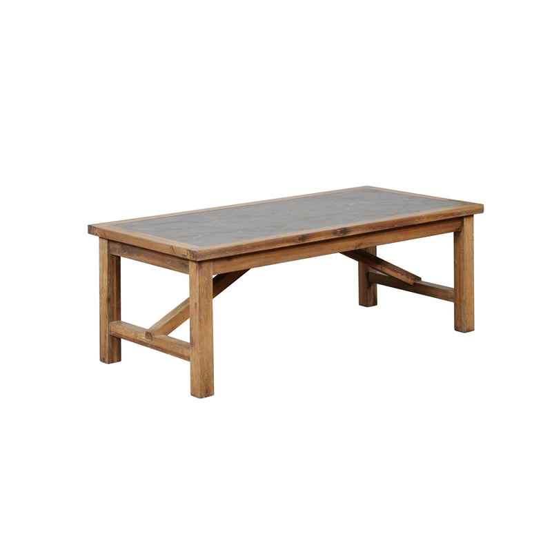 Riverbay Furniture Langley Faux, Faux Concrete And Wood Coffee Table