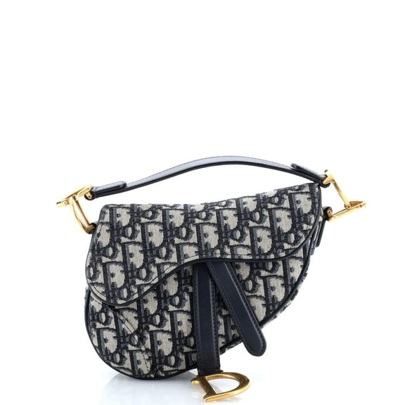 Pre-Owned Saddle Handbag Oblique Canvas Mini By Rebag