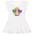 thumbnail image 3 of Inktastic Mardi Gras with Hearts and Patterns Girls Toddler Dress, 3 of 5