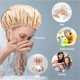 thumbnail image 4 of Shower Cap, 4-Pack Shower Caps for Women, Double Waterproof Layers ing Shower Hat Hair Protection EVA Shower Caps Reusable, Medium Size, 4 of 5