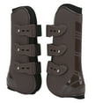 thumbnail image 4 of 2 protectores de patas delanteras de caballo de neopreno PU, botas protectoras para montar y saltar. Par de patas delanteras marrones XL., 4 of 14