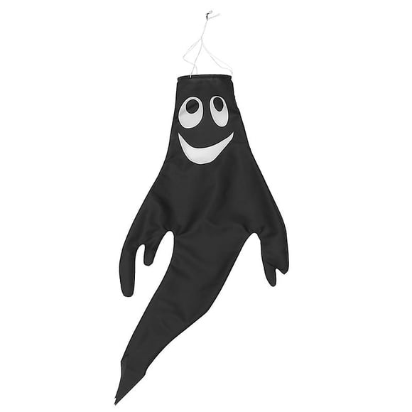 Bandera de viento fantasma Allinless decoración de Halloween 100x45x0.2cm