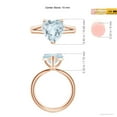thumbnail image 4 of Angara Natural 2.52 Ct. Aquamarine Solitaire Ring in 14K Rose Gold for Women (Ring Size: 8), 4 of 8
