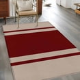 thumbnail image 2 of Simpler Red Line Area Rugs 4'x6', Washable Small Throw Rugs for Office Bathroom, Farmhouse Red Striped Abstract Indoor Outdoor Rug Non-Slip Low Pile Carpet Runner Reversible Floor Mats, 2 of 8