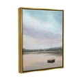 thumbnail image 5 of Stupell Industries Lone Floating Dock Serene Lake View Pastel Sky Painting Metallic Gold Floating Framed Canvas Print Wall Art, Design by Amy Hall, 5 of 5