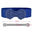thumbnail image 3 of Cinturón elástico con botón a presión y adorno de lazo para mujeres Inspire Chic, color azul real, talla única, 3 of 4
