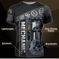 thumbnail image 2 of Men's Mechanic Graphic Pullover Athletic Tee, Gray, Size Large, 2 of 2