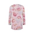 thumbnail image 6 of Women's Fashion Christmas Print Jacket, Long Sleeve Casual Cardigan Coat for Everyday Wear and Comfortable Outfits,Pink,XL, 6 of 6