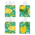 thumbnail image 2 of Gukieu fruits Print Leather Tissue Box, PVC Waterproof Velcro Opening and Closing Square Tissue Box Holder, Suitable for Home and Office Decoration, 2 of 7