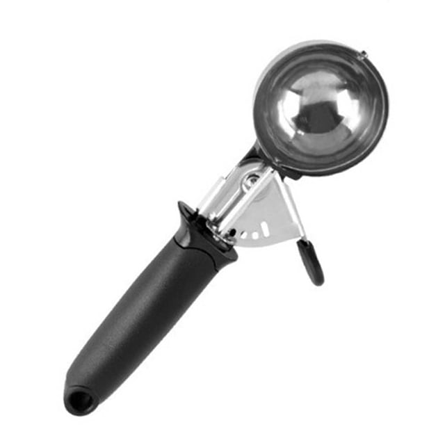Maoww Ice Cream Scoop Home Restaurant Ice Cream Watermelon Fruit Stainless Spoon with Trigger Lever