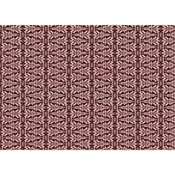 Ahgly Company Machine Washable Indoor Rectangle Transitional Pastel Pink Area Rugs, 5' x 7'