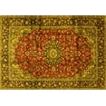 thumbnail image 1 of Ahgly Company Indoor Rectangle Medallion Yellow Traditional Area Rugs, 5' x 8', 1 of 4