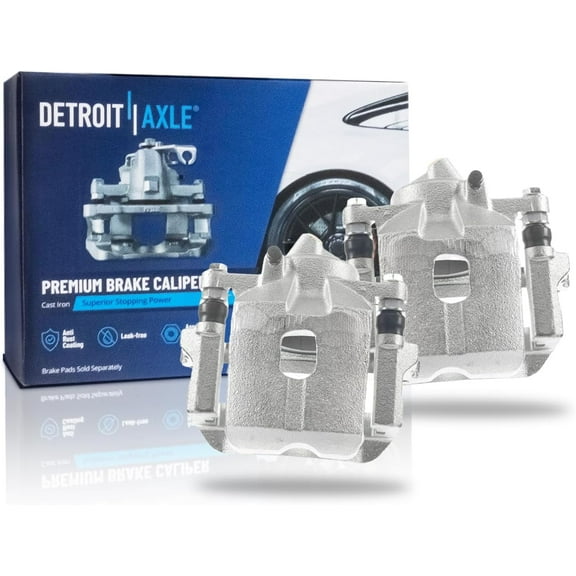 Detroit Axle - 2pc Front Brake Calipers for 2001-2005 Toyota RAV4 Disc Brake Calipers with Brackets 2002 2003 2004 Replacement Brake Calipers Assembly