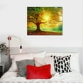 thumbnail image 4 of GOSMITH  Wall Art Decor Canvas Print Picture Sunrise Trees Natural Forest Painting Yellow Artwork for Bedroom Kitchen Office Home Wall Decor Stretched and Framed Ready to Hang, 4 of 4