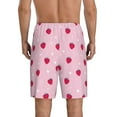 thumbnail image 4 of Lsque Strawberry And Heart Mens Sleep Pajama Shorts,Short Pajama Pants, Cotton Ultra-Soft Knit-Small, 4 of 9