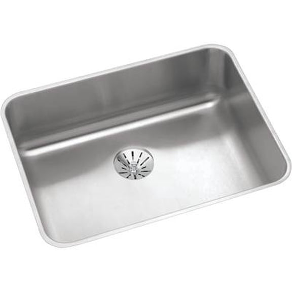 Elkay ELUH2115PD Lustertone Stainless Steel 23-1/2" x 18-1/4" x 7-1/2", Single Bowl Undermount Sink with Perfect Drain Lustertone