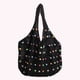 thumbnail image 2 of (Doblado para La Entrega) 5612 Bolso Tejido Hecho A Mano Con Perlas Huecas Bolso Pequeño Informal Chaleco Bolso Hombro Gran Capacidad (Negro), 2 of 9