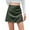 Green, variant on Women's Summer Shorts Leather Skorts High Waisted Pu Leather Elastic Waist Ruched Wrap Skorts Skirts Baggy Dressy Casual Womens Jorts S-2XL