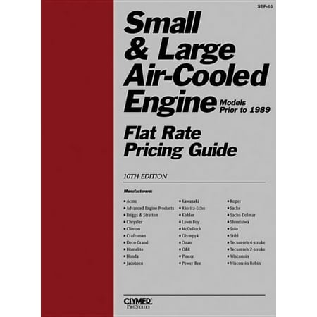 Small & Large Air-Cooled Engine Flat Rate Pricing Guide/Sef-10