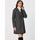 thumbnail image 3 of Abrigos de invierno raglán cruzados con solapa con muesca para mujer Gris Oscuro M, 3 of 6