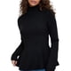 thumbnail image 1 of Suéter de Larga con Cuello Alto y Volantes para Mujer, Colección Otoño 2025 Negro L, 1 of 8