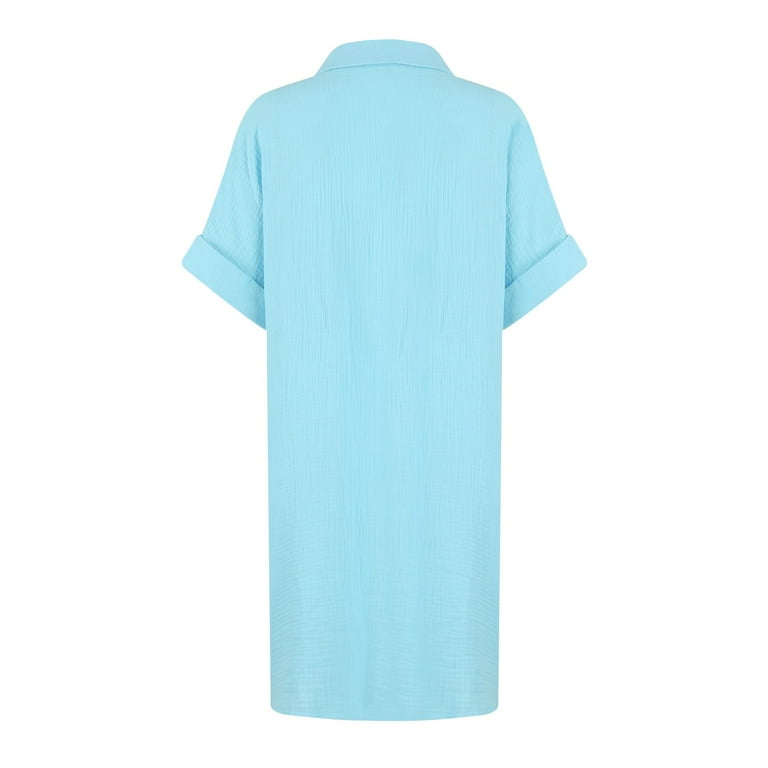 light blue t shirt dress Block Party Ready Vintage Wash T-Shirt Mini Dress in Blue