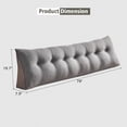 thumbnail image 5 of Lovote Triangular Headboard Pillow with Side Pockets, Polyester Fabric, Bed Rest Reading Pillow, Removable & Washable Cover, Daybed Wedge Pillow for King Beds, 5 of 6