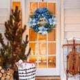 thumbnail image 6 of Christmas Wreaths, Artificial Christmas Wreaths for Front Door, Merry Christmas Wreath with Bow, Xmas Wreaths Ornaments, Christmas Door Wreath Flowers Ornaments for Holiday Party Decor Blue, 6 of 12