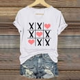 thumbnail image 2 of Love Heart Tee Shirt Women Cute Valentine's Day Tops Short Sleeve T-Shirts Notch V Neck Basic Tees, 2 of 6