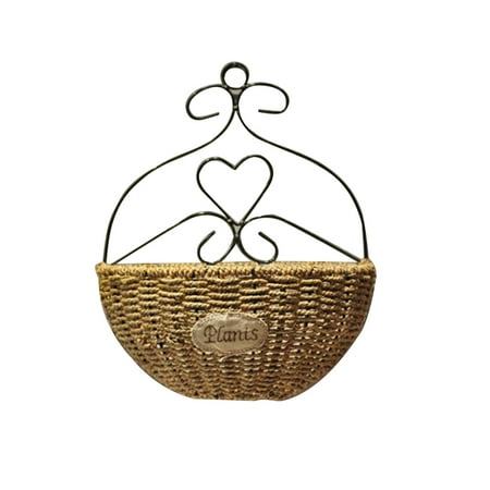 

Indoor Outdoor Hanging Flower Basket Hand Knitting Wall Mount Flowerpot Holder