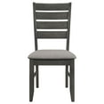 thumbnail image 2 of Benjara Lyla 19 Inch Side Chair, Set of 2, Ladderback Style, Rustic Gray Wood, 2 of 5