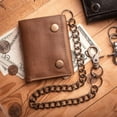 thumbnail image 7 of Casual Wallet for Men RFID Blocking Wallet Genuine Leather Wallet with Chain & Key Holder, 7 of 7
