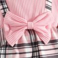 thumbnail image 5 of AWZXDE Girls fashion rompers Ruffle Sleeve Ribbed Knit Plaid Patchwork Rompers Toddlers clothes for girls Bow Headband Complete Outfit Set Red - 9-12 Months, 5 of 6