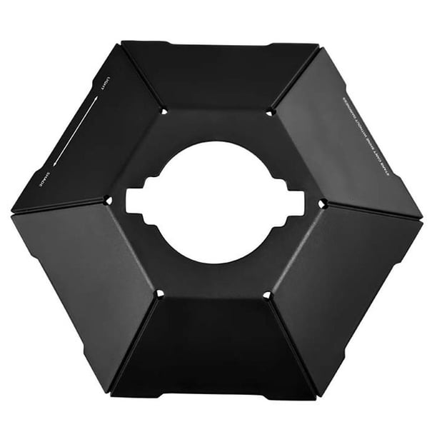 Vintage Camping Lantern Lampshade Hexagon Tent Lamps Shade para CARGO (Negro)