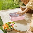 thumbnail image 4 of Microwaveable Compartmentalized Lunch Box for Students and Office Workers - 21x11.5x7cm, BPA-Free Plastic, Multi-Layer Sealing, Soup Container, Eco-Friendly, Ideal for Meal Prep & Food Storage, 4 of 7