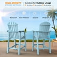 thumbnail image 5 of UBesGoo Tall Adirondack Chairs,HDPE All Weather Poly Lumber with Cup Holder,Outdoor Bar Stools with Wide Armrest for Outdoor Deck Lawn Pool Backyard,Lake Blue, 5 of 6