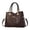 Coffee, variant on Faraee Sequin Purses and Handbags for Women Shiny Colorblock Crossbody Shoulder Bag Ladies Leather Medium Top Handle Satchel Brick Red