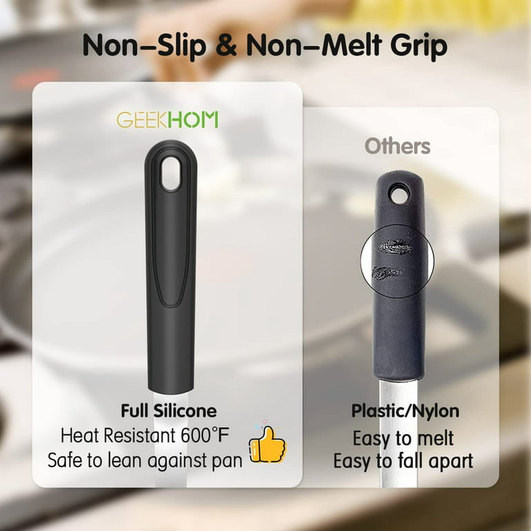 U-Taste Silicone Spoon Spatula Set, 600ºF High Heat Resistant BPA-Free  Flexible Rubber Scraper, Cook…See more U-Taste Silicone Spoon Spatula Set