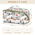 thumbnail image 4 of FORMRS Makeup Bag Travel Cosmetic Organizer for Women Fold Flat Zipper Pouch with Handle, Cartoon Orange Houses, 4 of 8